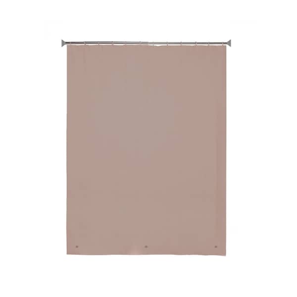 Kenney Mfg Lightweight PEVA Shower Curtain Liner and C-Ring Set, 70in W x 72in H, Taupe KN61754 - main